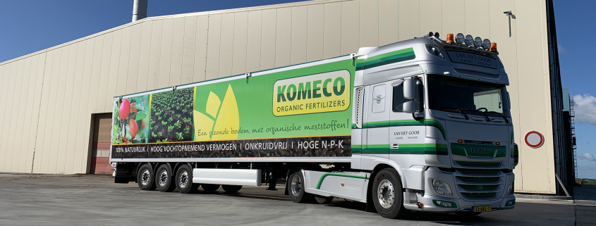 belettering trailer van Komeco