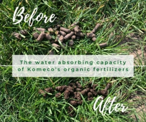 water absorbing capacity of organic fertilizers